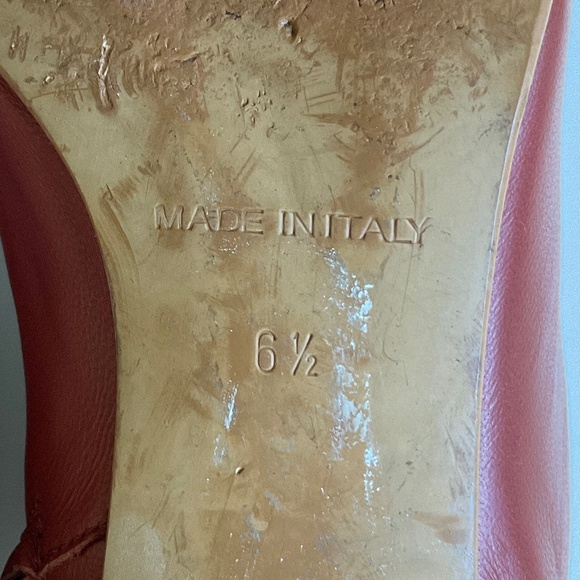 EVERLANE Day Boots Brick Red Soft Leather Zippper Side Size 6.5 - Picture 7 of 15